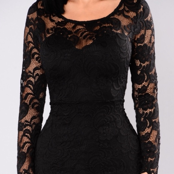Black Lace Holiday Dress - Picture 5 of 5